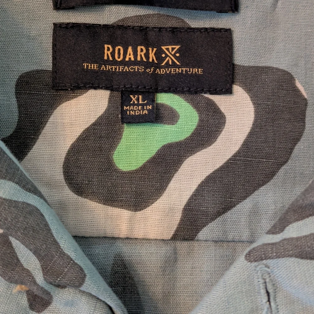 Roark Desert Adventure Short Sleeve Button Down - Light Blue and Yellow - Picture 2 of 5